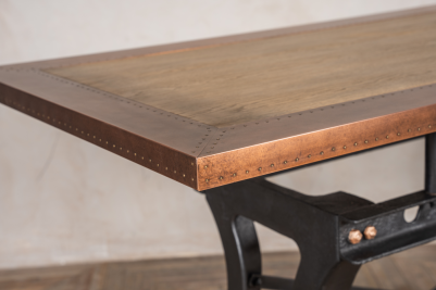 copper edged table