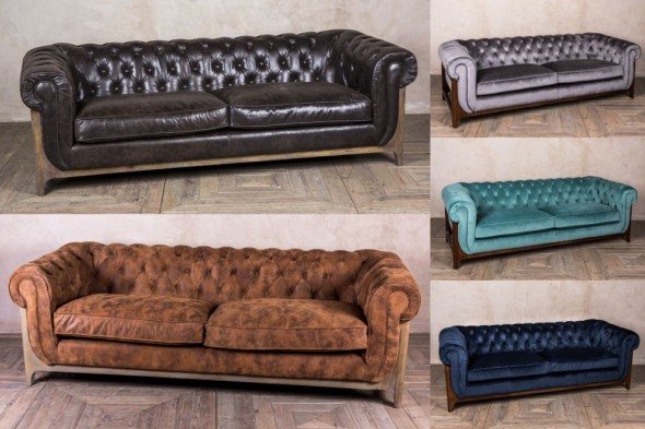 Dijon Chesterfield Style Tufted Sofa Range