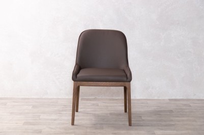 ava-leather-dining-chair-brown-front