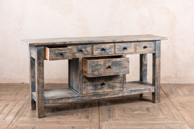 wooden distressed sideboard