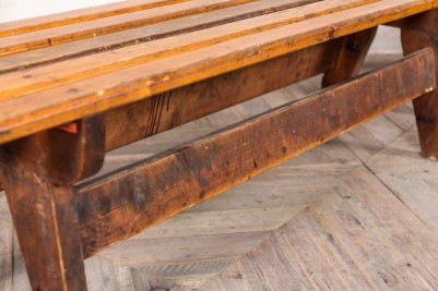 wooden bench seating