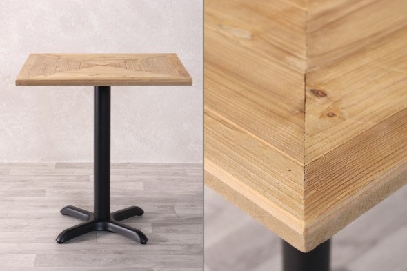 Chevron Reclaimed Pine Top Café Table Range