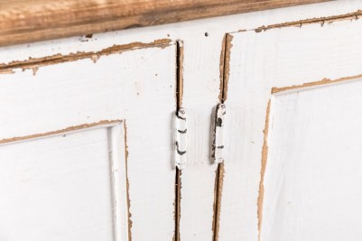 distressed white sideboard