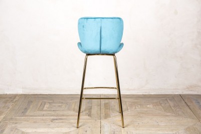 back of ocean teal bar stool