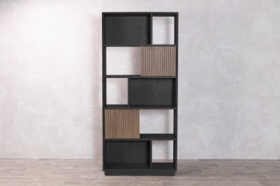 Nevada Oak Bookcase with Black Frame Range