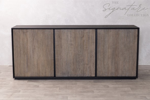 Nevada Oak Sideboard with Black Frame Range