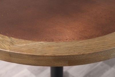 Round Copper Top Café Bar Table Range