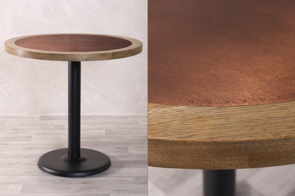 Round Copper Top Café Table Range