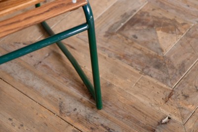 Vintage Cox Dark Green Canvas Stacking Chairs