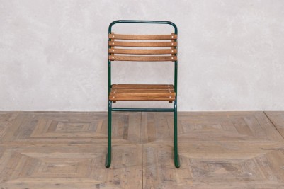 Vintage Cox Dark Green Canvas Stacking Chairs