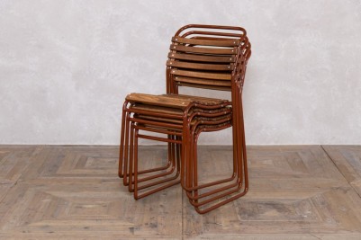 Vintage Cox Brown Stacking Chairs