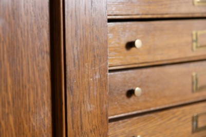 solid-oak-cabinet-with-drawers-close-up