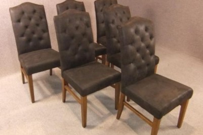 Suede Chesterfield Dining Chair