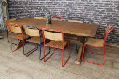 industrial style trestle table