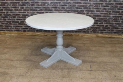 white oiled cafe table