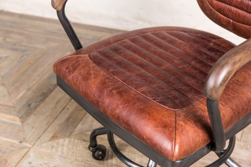 Exeter Leather Office Chair | Peppermill Interiors