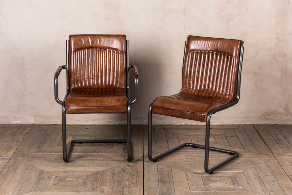 Industrial Style Chairs - Industrial Style Ribbed Dining Chairs Range